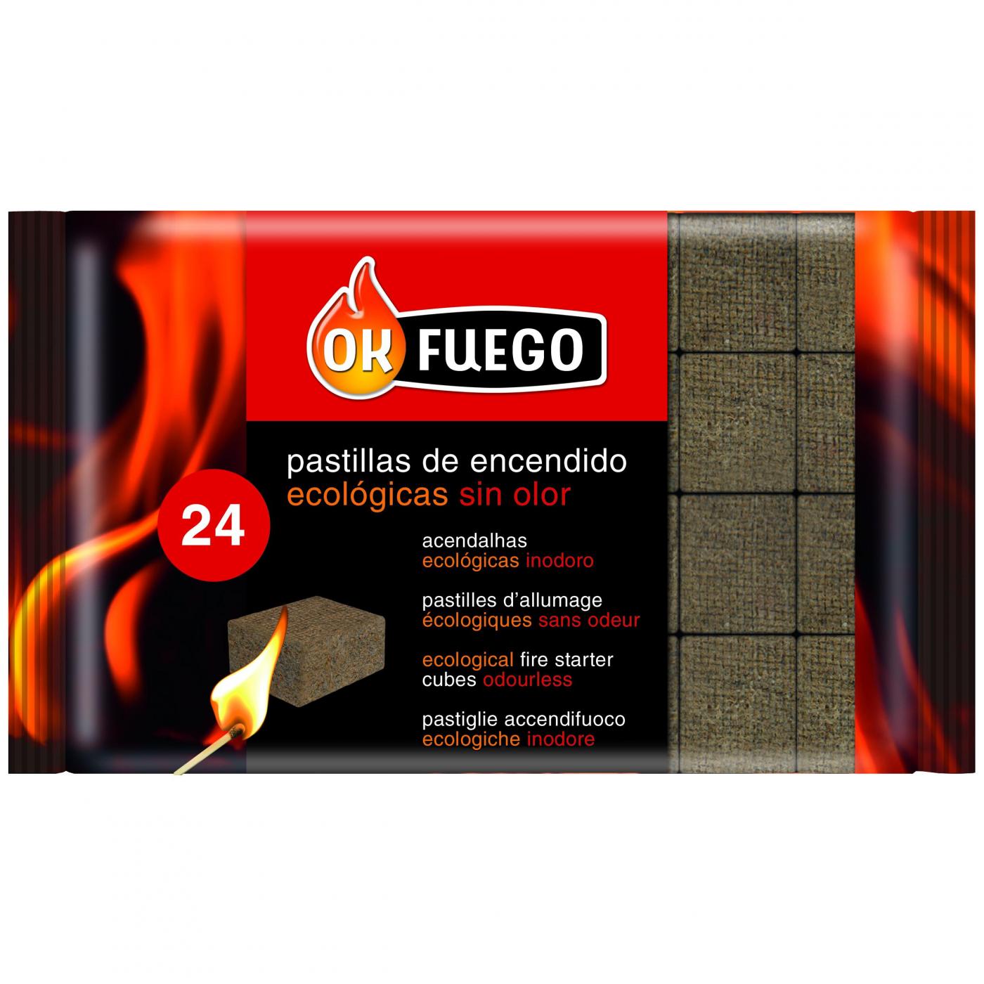 Caja de 32 Pastillas de Encendido Fuego para chimeneas, Estufas, barbacoas