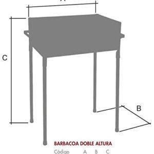 BARBACOA DOBLE ALTURA 510X330X620M