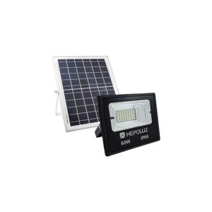 Proyector solar LED con batería de litio integrada de alta potencia y panel solar. Ideal para iluminar de manera automatizada y sin necesidad de corriente eléctica cualquier zona de exterior.